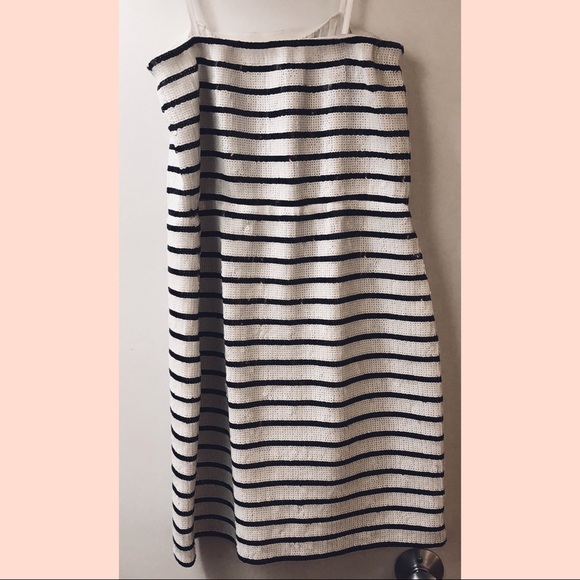 BCBGMaxAzria Strapless Sequined Striped Dress - Picture 5 of 5